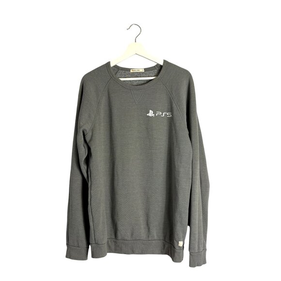 Marine Layer PS5 Men's Grey Pullover Crewneck Fleece Sweatshirt Size Medium - Picture 1 of 8